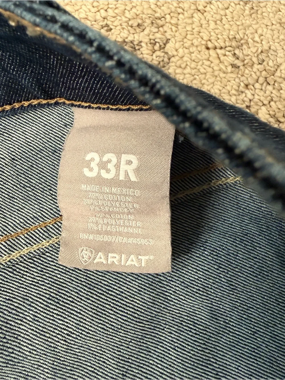 Ariat Rebar Mid Rise Straight Dark Wash Sz 33R Ladies - Picture 4 of 12